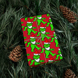 Red Grateful Dead Grinch Bear Gift Wrapping Paper