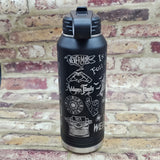 WEDNESDAY ADDAMS Water Bottle 32OZ Custom Engraving