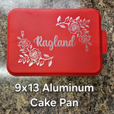Aluminum Cake Pan w/ Lid (9x13) Send Us Your Design!