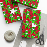 Red Grateful Dead Grinch Bear Gift Wrapping Paper