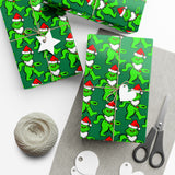 Green Grateful Dead Grinch Bear Gift Wrapping Paper
