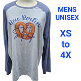 New Berlin Pretzels Mens/Unisex Navy Long Sleeve T-Shirt "Livin' That Salt Life"