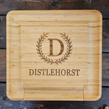 Large Monogram Charcuterie Cheese Board and Knife Set