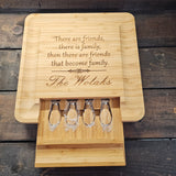 Friends and Family Charcuterie Cheese Board and Knife Set