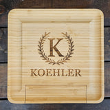Large Monogram Charcuterie Cheese Board and Knife Set