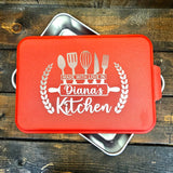 Kitchen Utensils Made with Love by "Name" Cake Pan w/ Lid (9x13)