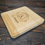 La Famiglia Charcuterie Cheese Board and Knife Set with Initial