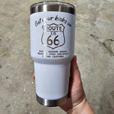 Route 66 Get Your Kicks Laser Engraved Cup