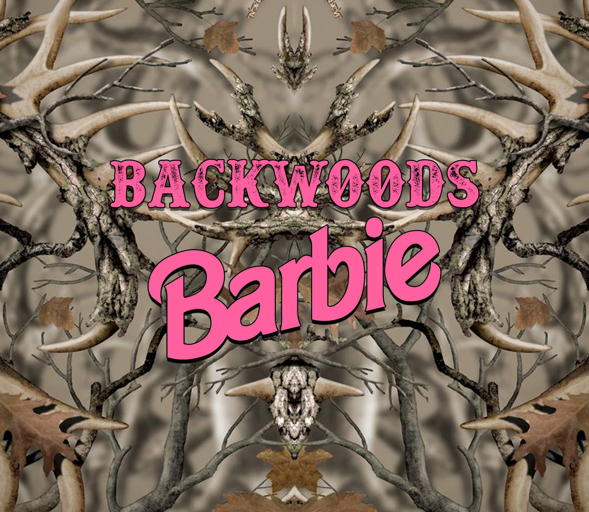 Backwoods Barbie T-Shirt Camo Design Hot Pink “Shopping W/ My Husband Is  Like..