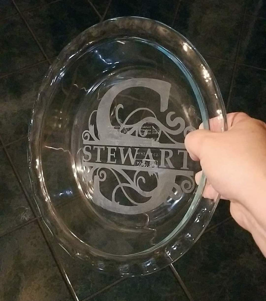 Monogram Pyrex Deep Pie Plate inch – SW Design Concepts