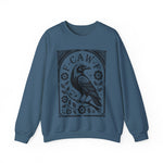 F-CAW-F Crow Raven Sweatshirt Crewneck for Fall, Halloween Gift, Boho Vintage Style