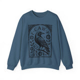 F-CAW-F Crow Raven Sweatshirt Crewneck for Fall, Halloween Gift, Boho Vintage Style