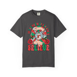 Fortune Teller Crystal Ball Reader Believe Snowman Christmas T-Shirt