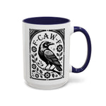 Stylish Accent Coffee Mug: Unique Raven Design for Home, Kitchen, Gifts, Creatives, Halloween