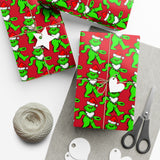 Red Grateful Dead Grinch Bear Gift Wrapping Paper