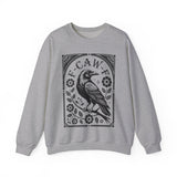 F-CAW-F Crow Raven Sweatshirt Crewneck for Fall, Halloween Gift, Boho Vintage Style