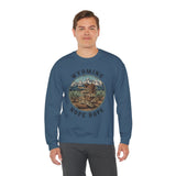 Wyoming 'Nope Rope' Crewneck Sweatshirt — Rattlesnake Teton Mountain Graphic