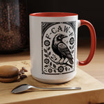 Stylish Accent Coffee Mug: Unique Raven Design for Home, Kitchen, Gifts, Creatives, Halloween