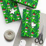 Green Grateful Dead Grinch Bear Gift Wrapping Paper