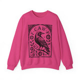 F-CAW-F Crow Raven Sweatshirt Crewneck for Fall, Halloween Gift, Boho Vintage Style