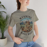 Wyoming Nope Rope T‑Shirt — Vintage Rattlesnake Mountain Graphic Tee
