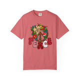 Peace Wreath T-Shirt — Retro Holiday Peace Sign Tee