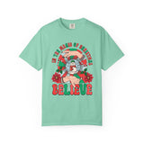 Fortune Teller Crystal Ball Reader Believe Snowman Christmas T-Shirt