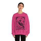 F-CAW-F Crow Raven Sweatshirt Crewneck for Fall, Halloween Gift, Boho Vintage Style