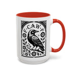 Stylish Accent Coffee Mug: Unique Raven Design for Home, Kitchen, Gifts, Creatives, Halloween