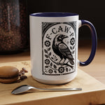 Stylish Accent Coffee Mug: Unique Raven Design for Home, Kitchen, Gifts, Creatives, Halloween