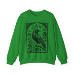 F-CAW-F Crow Raven Sweatshirt Crewneck for Fall, Halloween Gift, Boho Vintage Style
