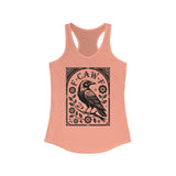 F-CAW-F Vintage Style Design Raven Women's Racerback Tank Top