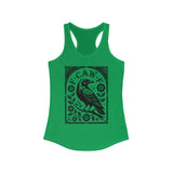 F-CAW-F Vintage Style Design Raven Women's Racerback Tank Top