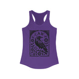 F-CAW-F Vintage Style Design Raven Women's Racerback Tank Top