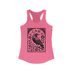 F-CAW-F Vintage Style Design Raven Women's Racerback Tank Top