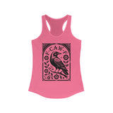 F-CAW-F Vintage Style Design Raven Women's Racerback Tank Top