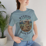 Wyoming Nope Rope T‑Shirt — Vintage Rattlesnake Mountain Graphic Tee
