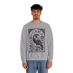 F-CAW-F Crow Raven Sweatshirt Crewneck for Fall, Halloween Gift, Boho Vintage Style