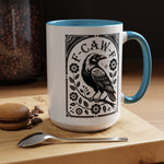 Stylish Accent Coffee Mug: Unique Raven Design for Home, Kitchen, Gifts, Creatives, Halloween