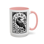 Stylish Accent Coffee Mug: Unique Raven Design for Home, Kitchen, Gifts, Creatives, Halloween