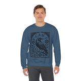 F-CAW-F Crow Raven Sweatshirt Crewneck for Fall, Halloween Gift, Boho Vintage Style
