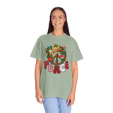 Peace Wreath T-Shirt — Retro Holiday Peace Sign Tee