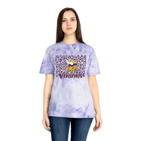 Minnsota Vikings Cheetah Print Unisex Color Blast T-Shirt