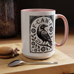 Stylish Accent Coffee Mug: Unique Raven Design for Home, Kitchen, Gifts, Creatives, Halloween