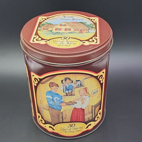 Vintage NESTLE Toll House Tin Can Morsels 50 Years of Memories 1939-1989 Anniversary