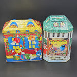 Vintage (2) M&M’s Holiday Tin Christmas Village Series circa 1999