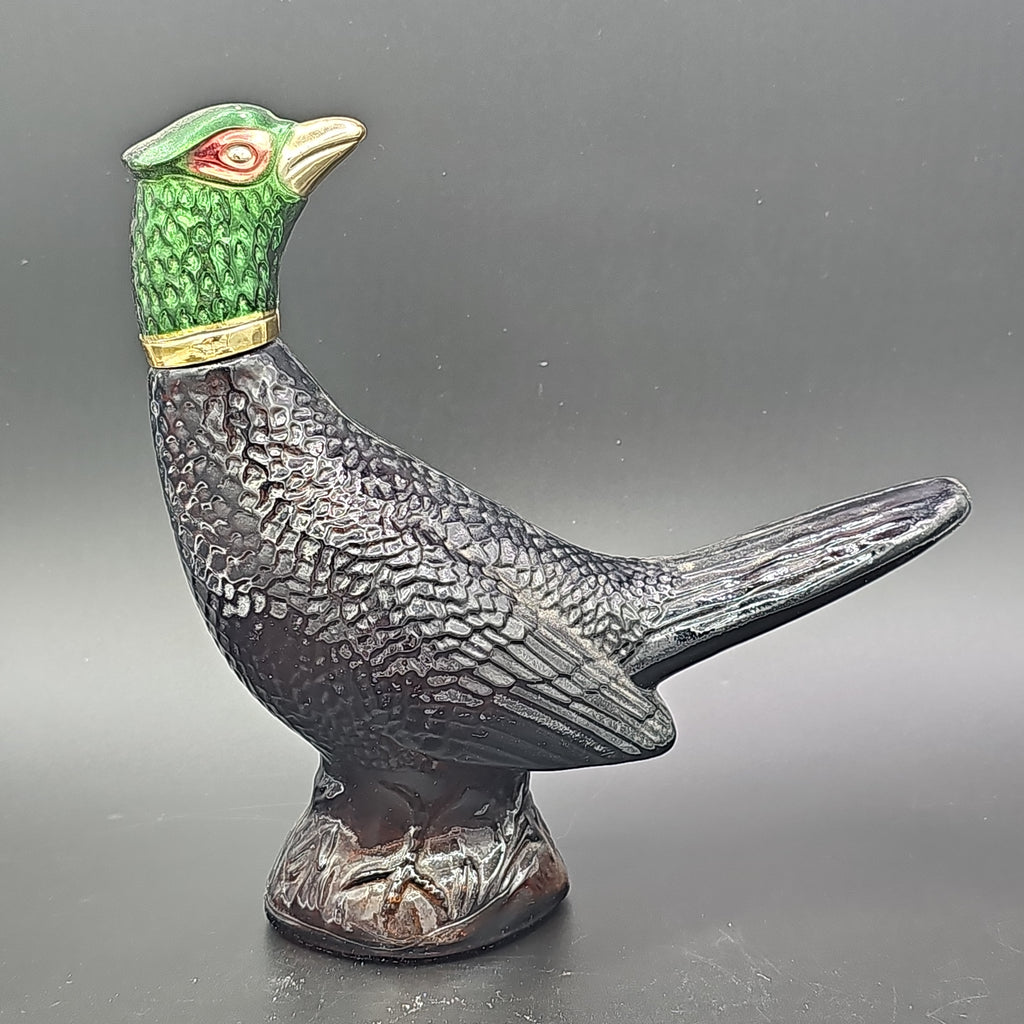 VINTAGE Pheasant Avon Decanter Bottle 1970's Bird Glass Empty