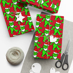 Red Grateful Dead Grinch Bear Gift Wrapping Paper