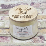 Vanilla Amber Tranquility Soy Candle Lasered "Our Friendship Is Like A Candle" Message 15 oz
