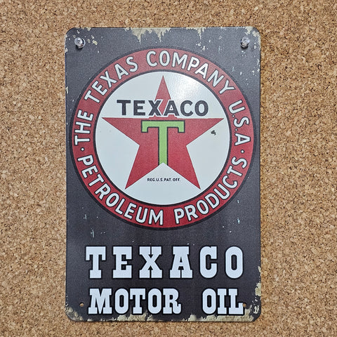 Texaco Tin Sign Vintage Style